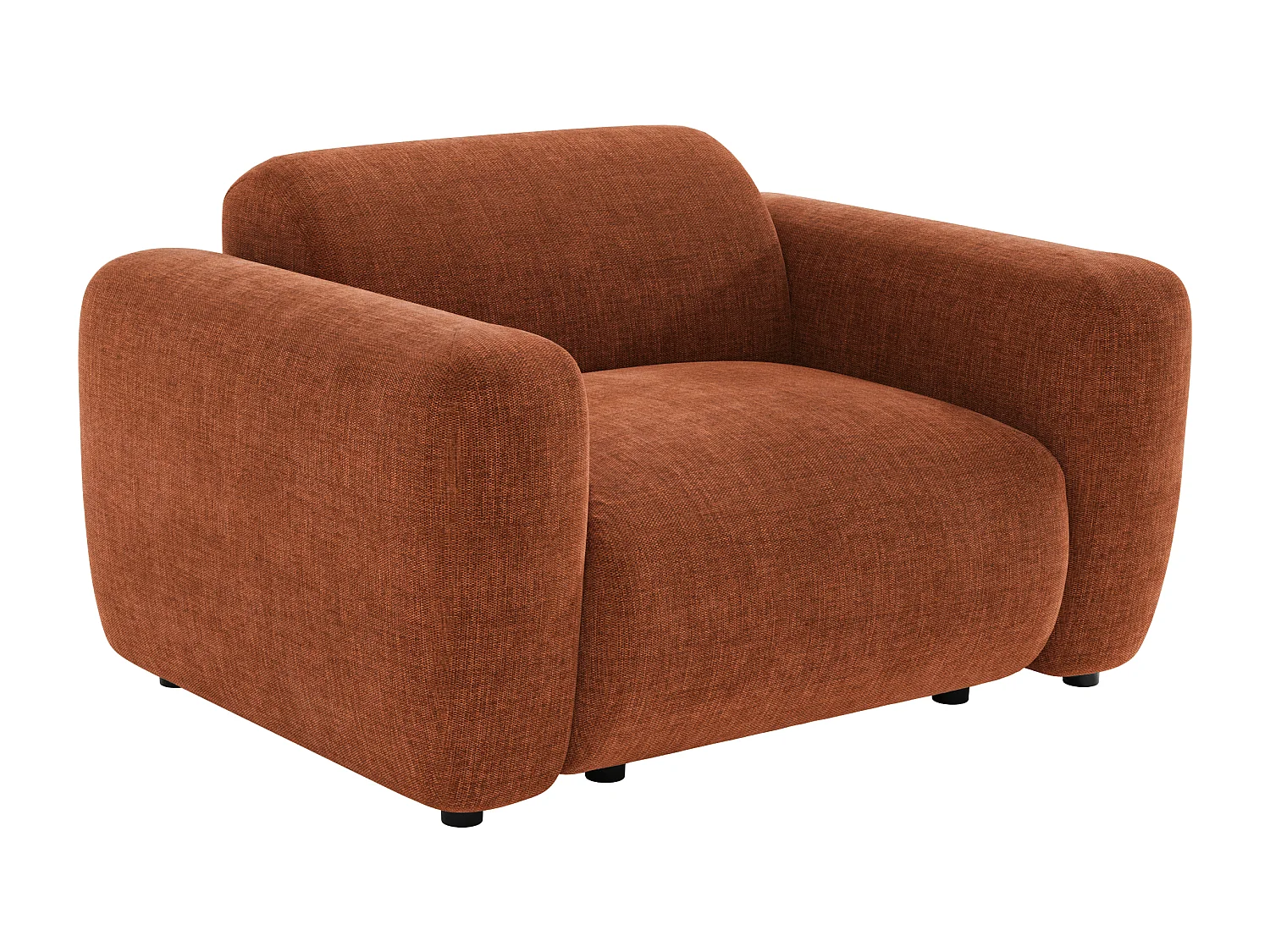 Fauteuil en tissu terracotta POGNI de Maison Céphy