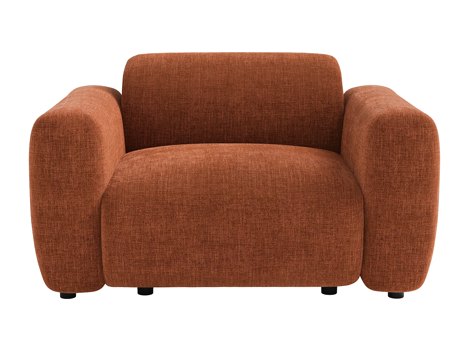 Fauteuil en tissu terracotta POGNI de Maison Céphy