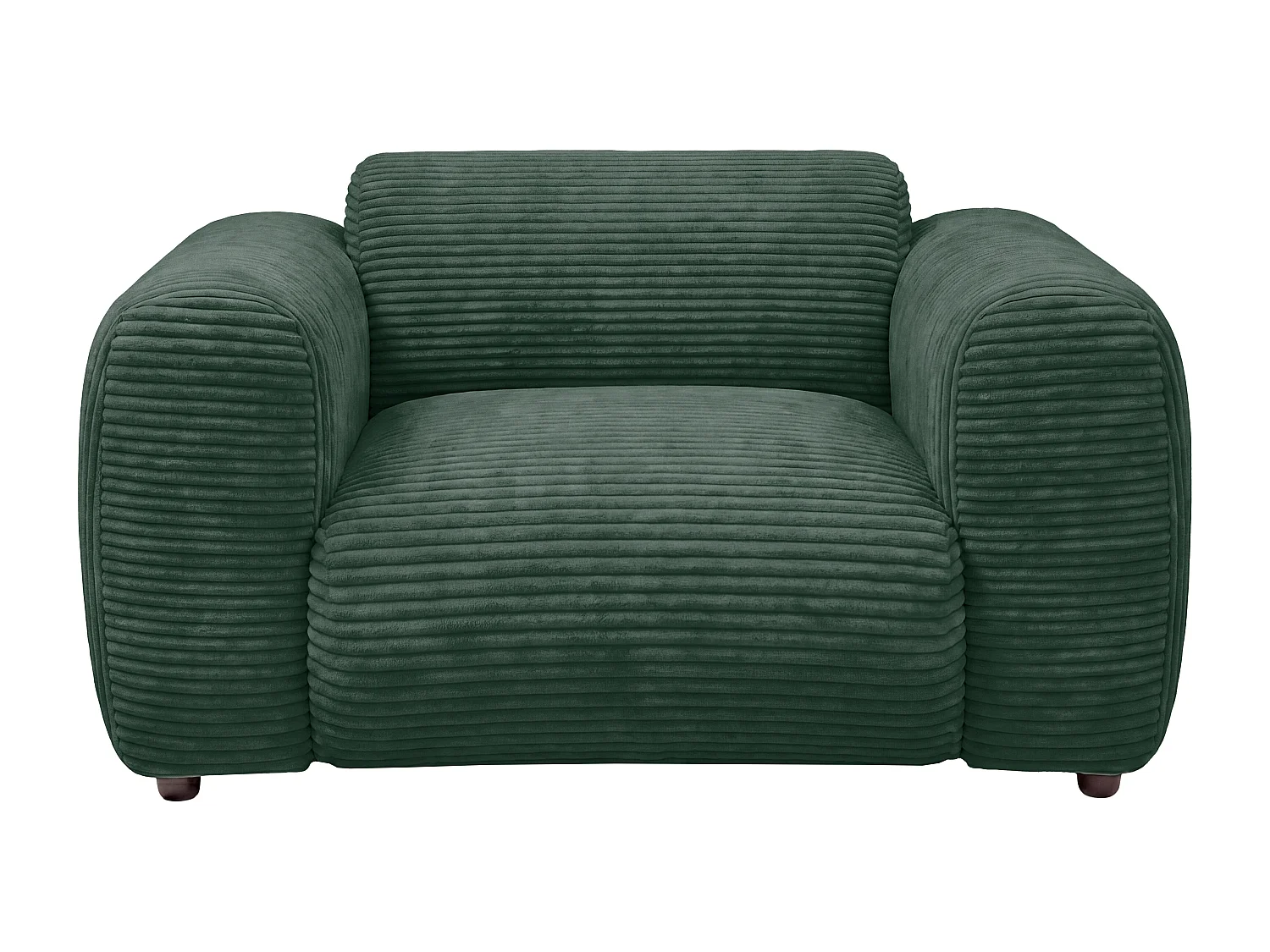 Fauteuil en velours côtelé vert POGNI de Maison Céphy