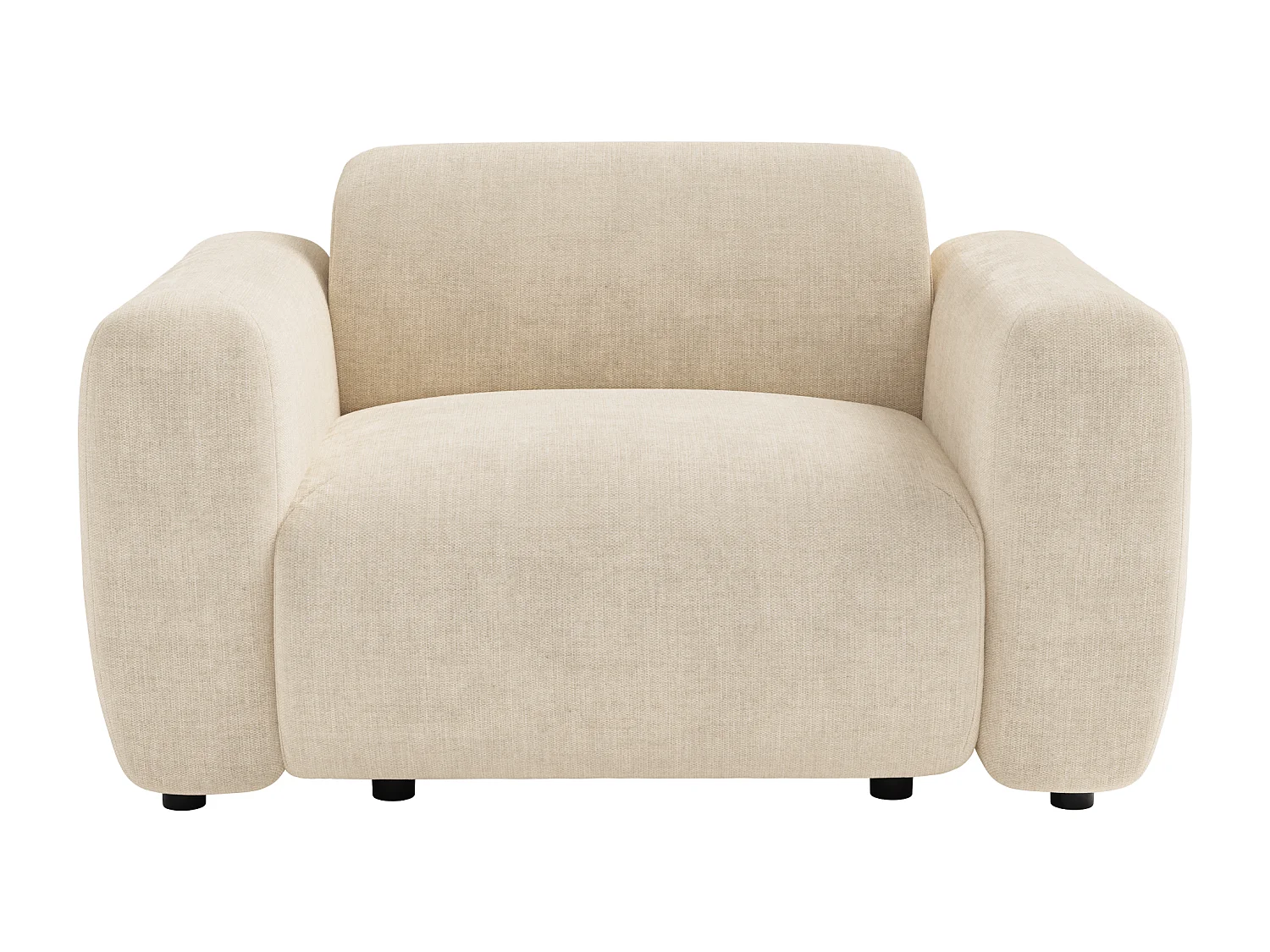 Fabric armchair - beige - POGNI by Maison Céphy