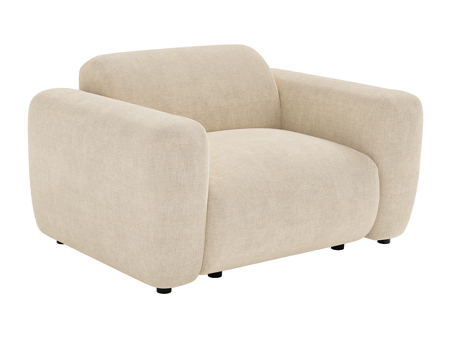 Fabric armchair - beige - POGNI by Maison Céphy