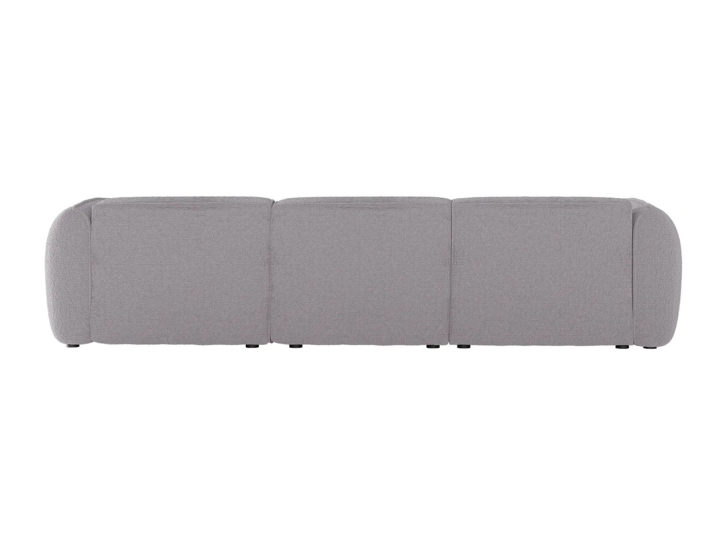 Canapé d'angle gauche en tissu chenille gris clair CAMILIO de Maison Céphy
