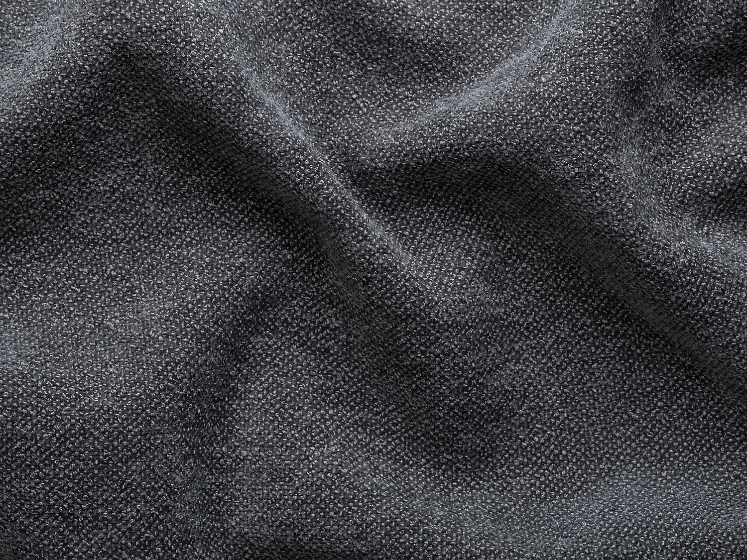 Canapé d'angle droit en tissu chenille gris anthracite CAMILIO de Maison Céphy