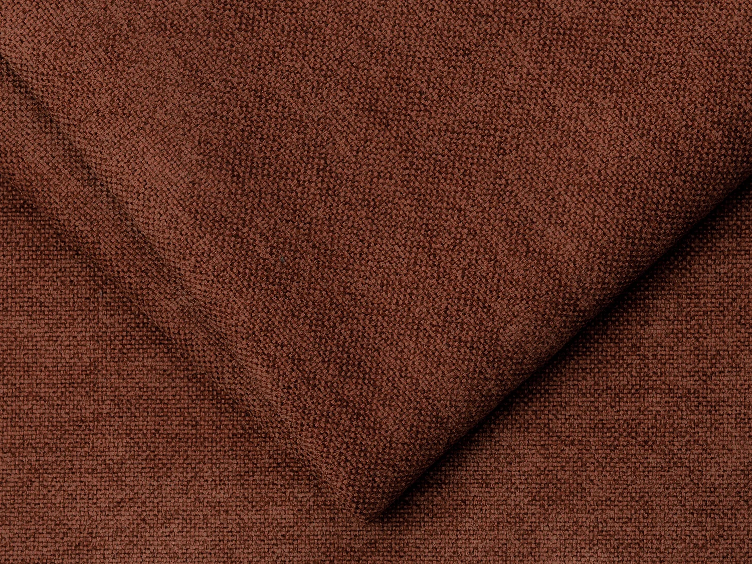 Grand canapé d'angle droit en tissu terracotta POGNI de Maison Céphy