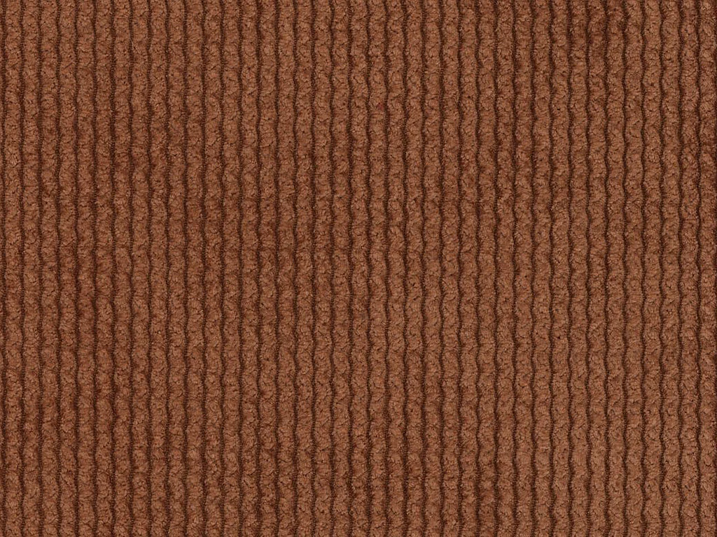 Grand canapé d'angle droit avec dossier méridienne en velours côtelé fines côtes terracotta POGNI de Maison Céphy
