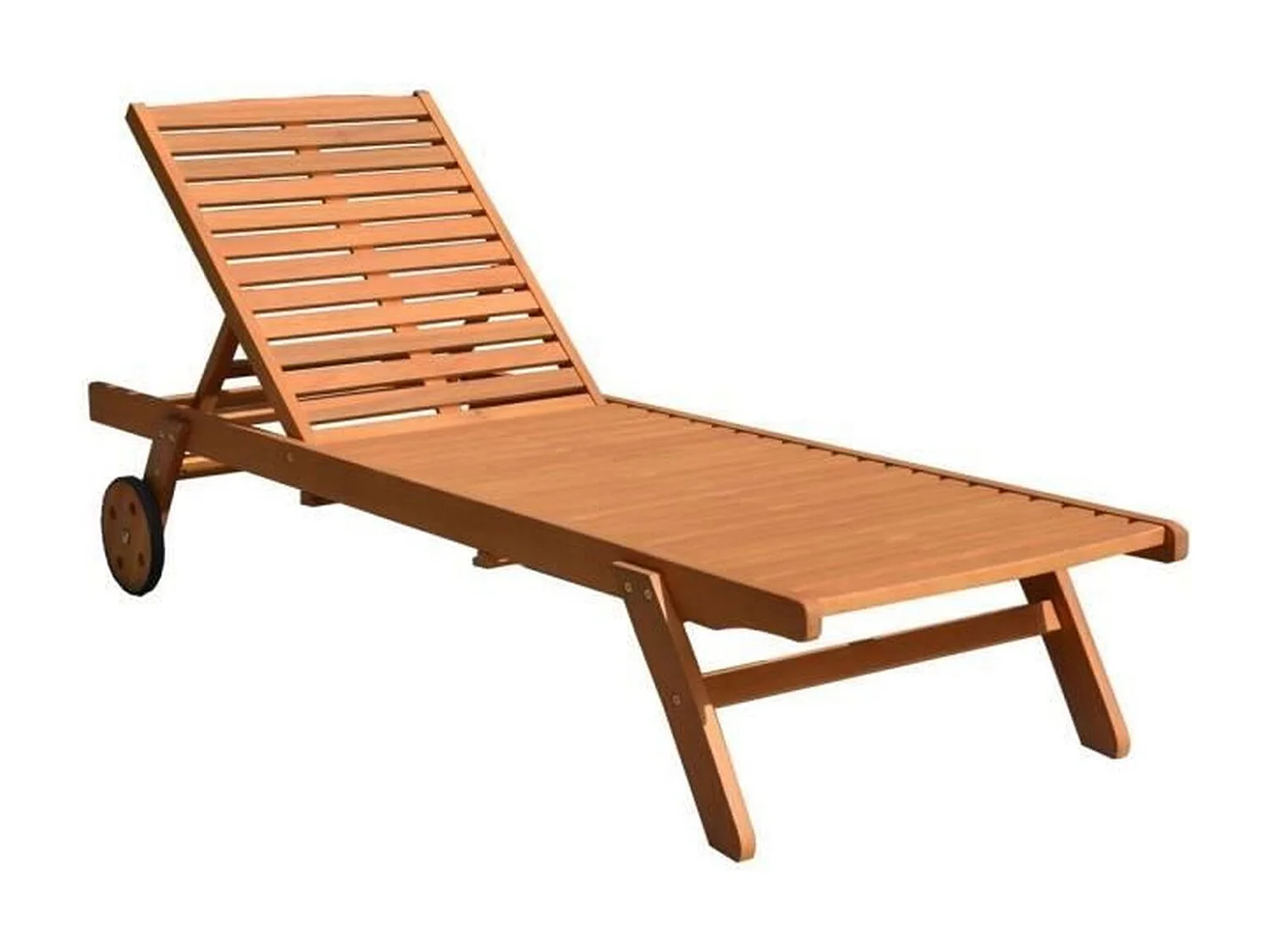 Bain de soleil jardin en eucalyptus - RAUHA - Marron