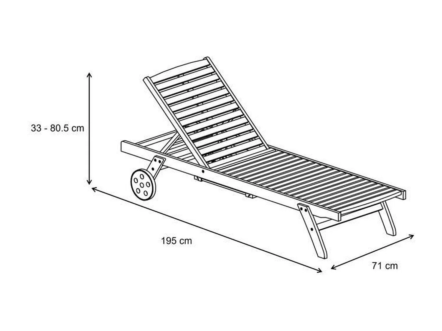 Bain de soleil jardin en eucalyptus - RAUHA - Marron
