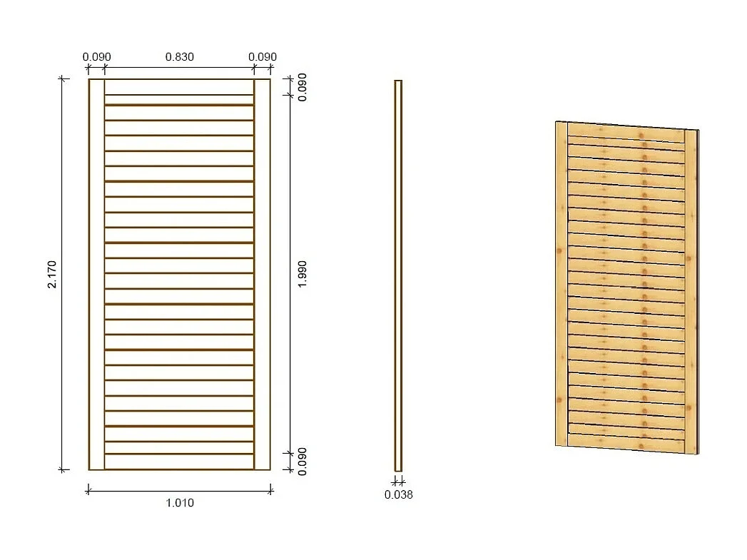 Pergola de jardin 4.04x4.04m avec panneaux - traité - ALT133 - ALTANKA