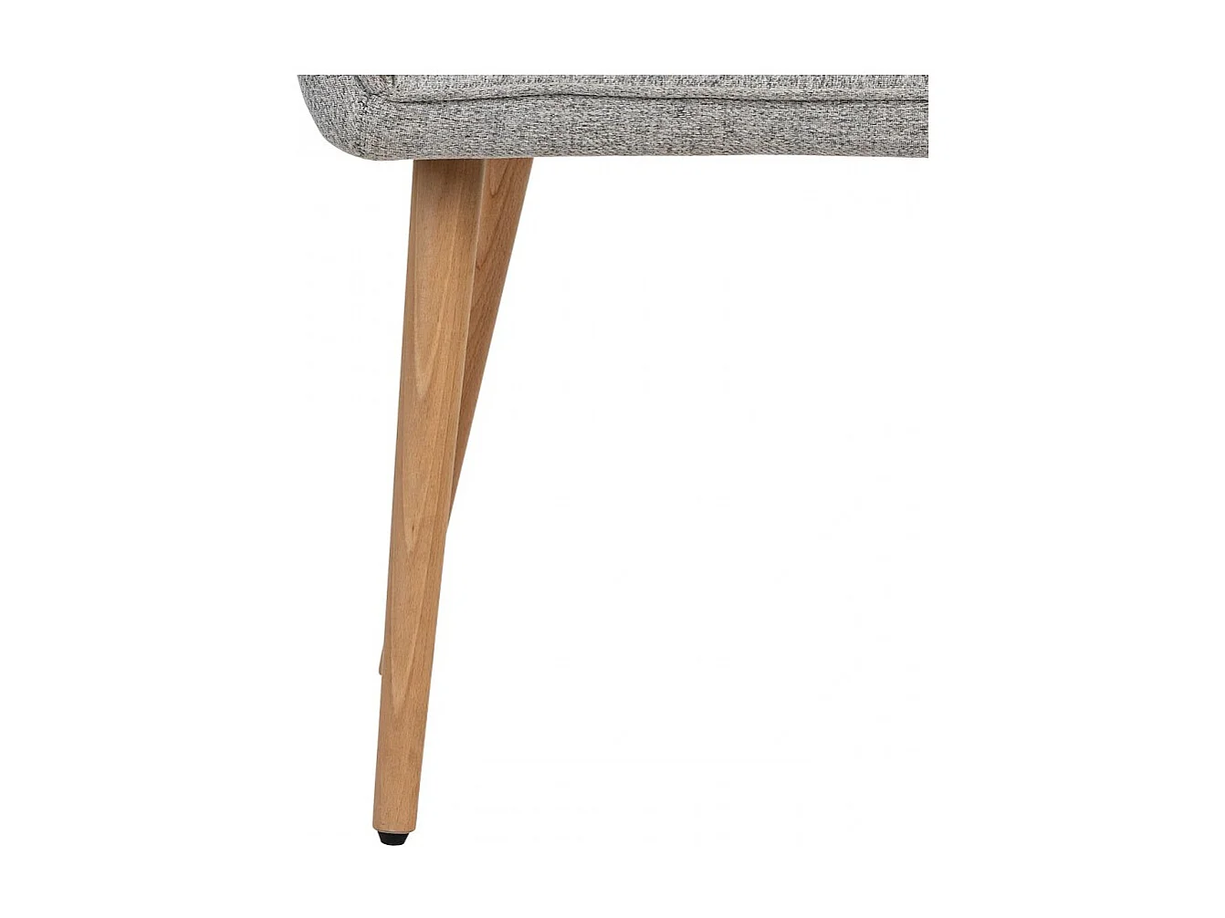 Lot de 2 chaises style fauteuil avec des pieds en bois, coloris gris - Longueur 60 x Profondeur 57 x Hauteur 83,5 cm