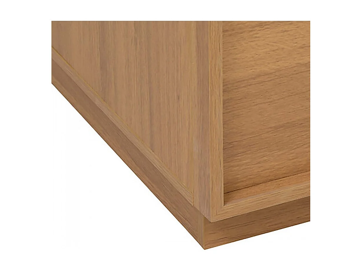 Table de chevet table de nuit avec 2 tiroirs, Coloris marron - Longueur 38 x Profondeur 48 x Hauteur 54 cm