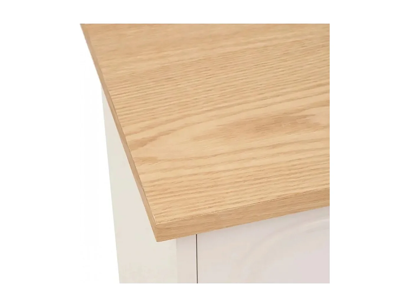 Table de chevet avec un tiroir et deux étagères ouvertes, coloris ivoire - Longueur 45 x Profondeur 30 x Hauteur 67 cm 