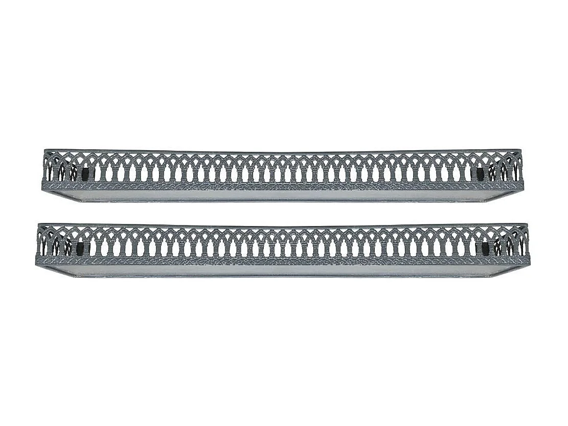 Set de 2 étagères en métal gris L.59-46 cm