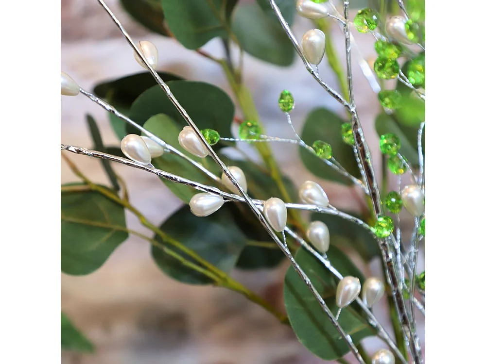 Branche de Fleurs en verre transparent Ht.90cm