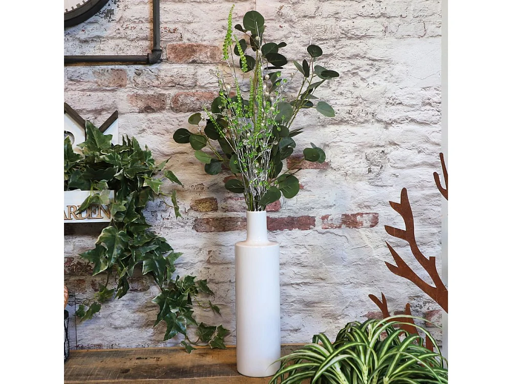 Branche de Fleurs en verre transparent Ht.90cm