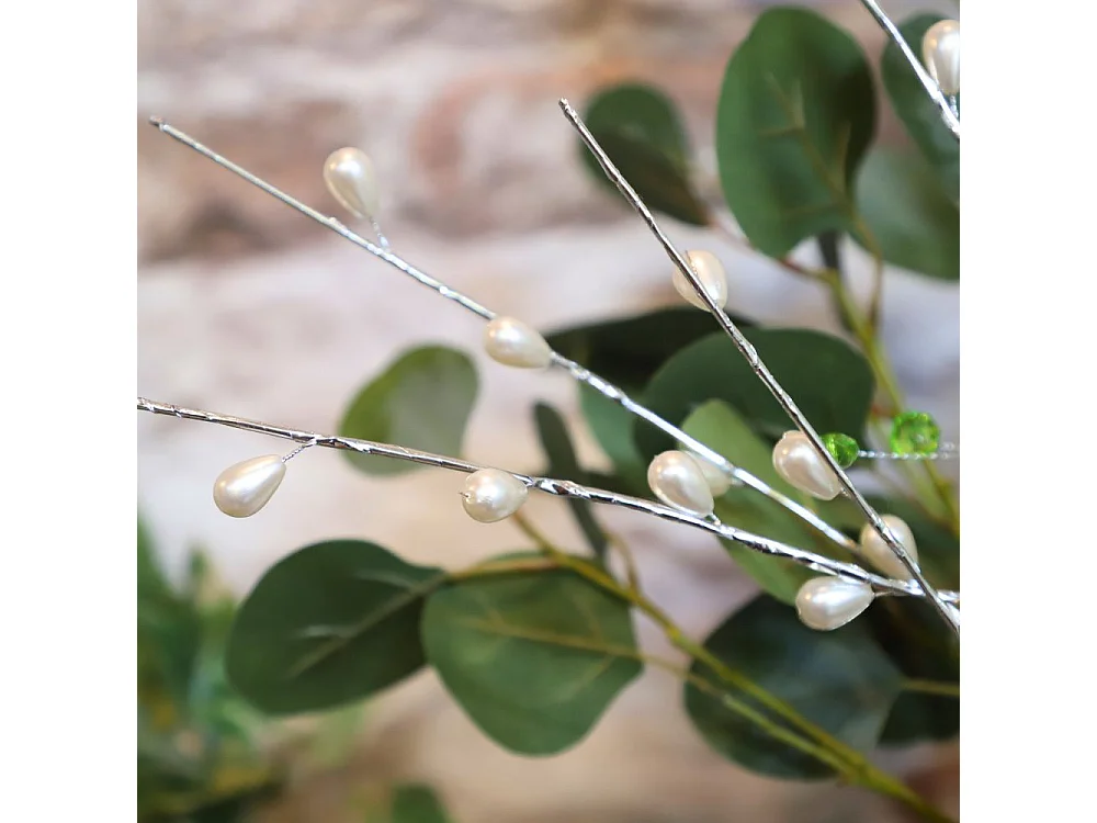 Branche de Fleurs en verre transparent Ht.90cm