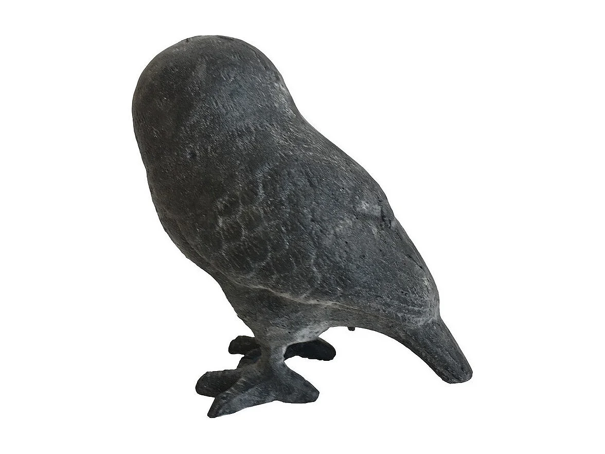 Chouette en fonte noire à poser 18 x 11 cm