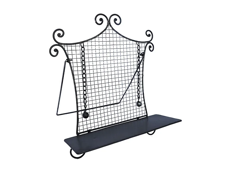 Pupitre musique lutrin livre en métal gris 42.5 x 33 x 12 cm