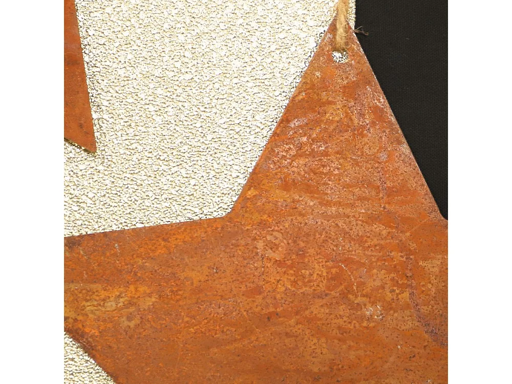 ~ Etoile à suspendre en métal rouillé marron Ø30 cm