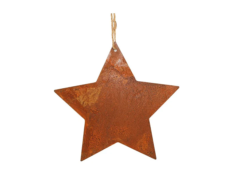 ~ Etoile à suspendre en métal rouillé marron Ø30 cm