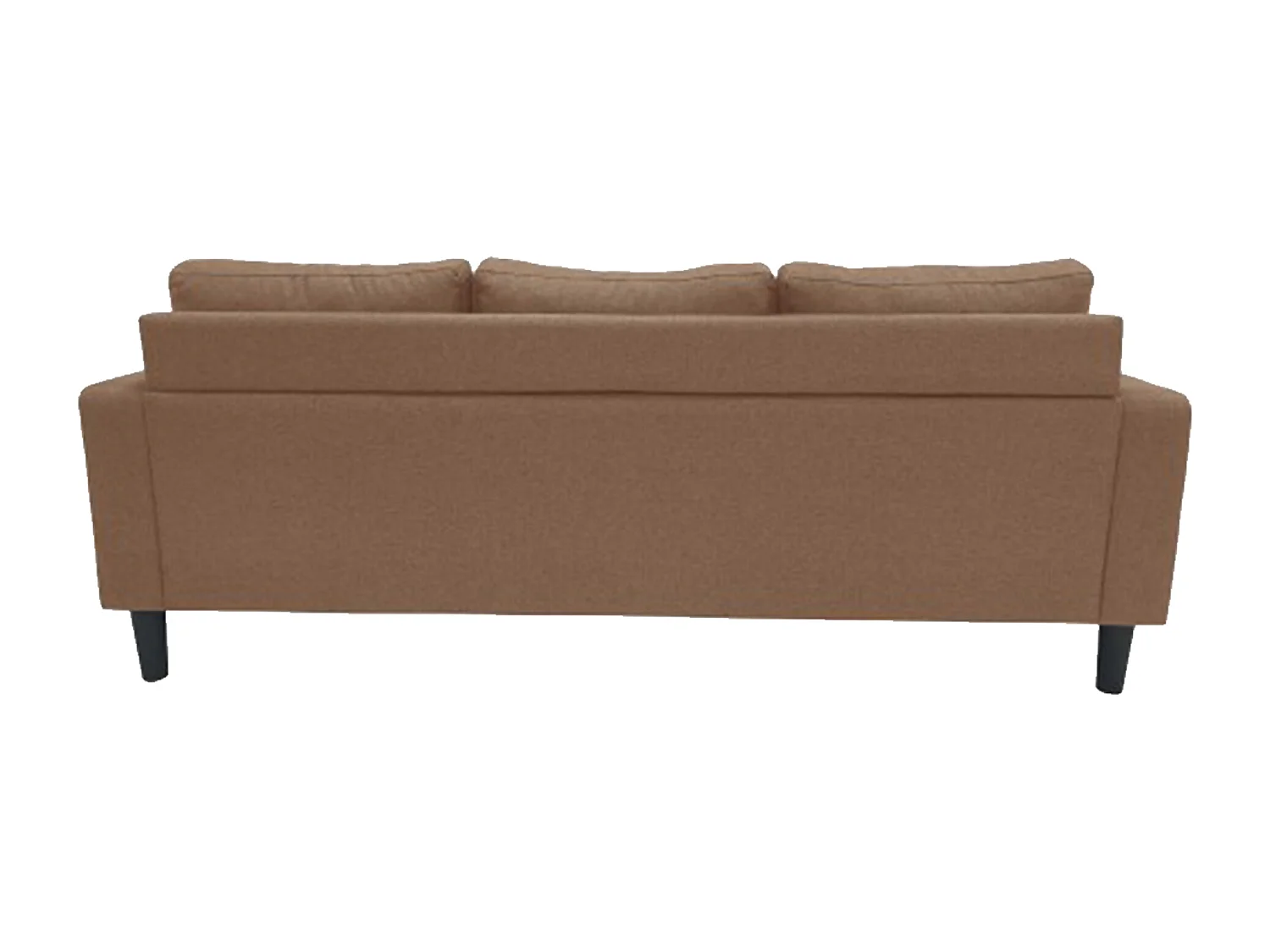 Sofá rinconero en tapizado antimancha CLIN II - Ángulo reversible - Marron