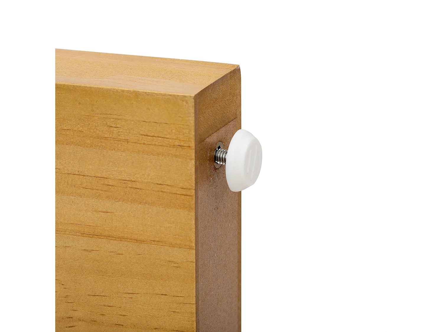 Table console 120x35.5x76..5cm - avec 2 tiroirs - Coins arrondis - étagères ouvertes - MDF - Naturel