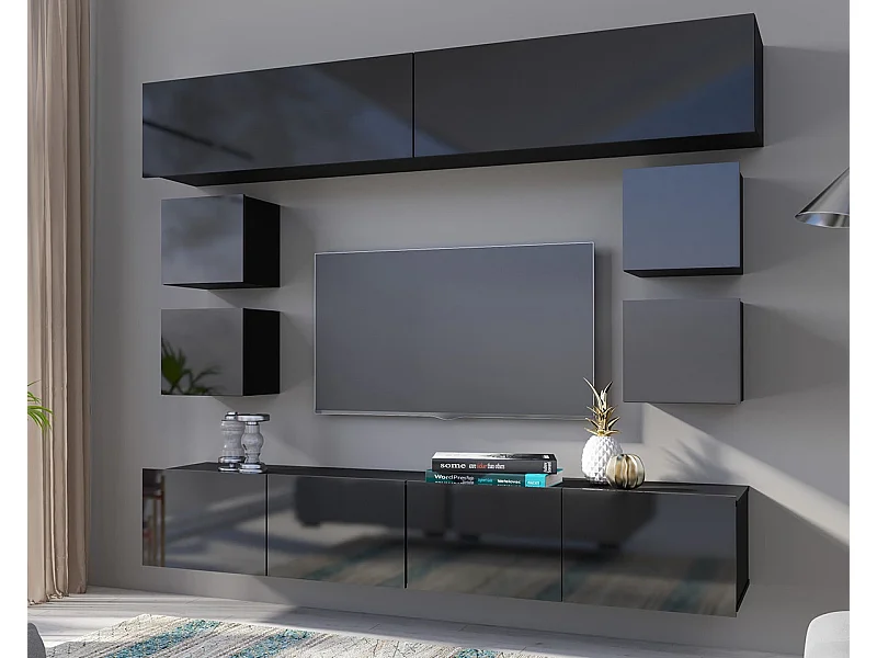 Ensemble Mural Montreal VIII - Noir Brillant - Design