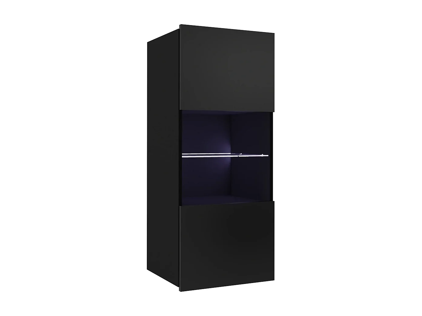 Ensemble Mural Montreal IV - Noir & Blanc Brillant - LED Blanc