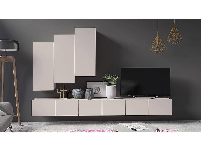 Ensemble Mural Montreal XI - 300 cm - Cachemire - Design Minimaliste