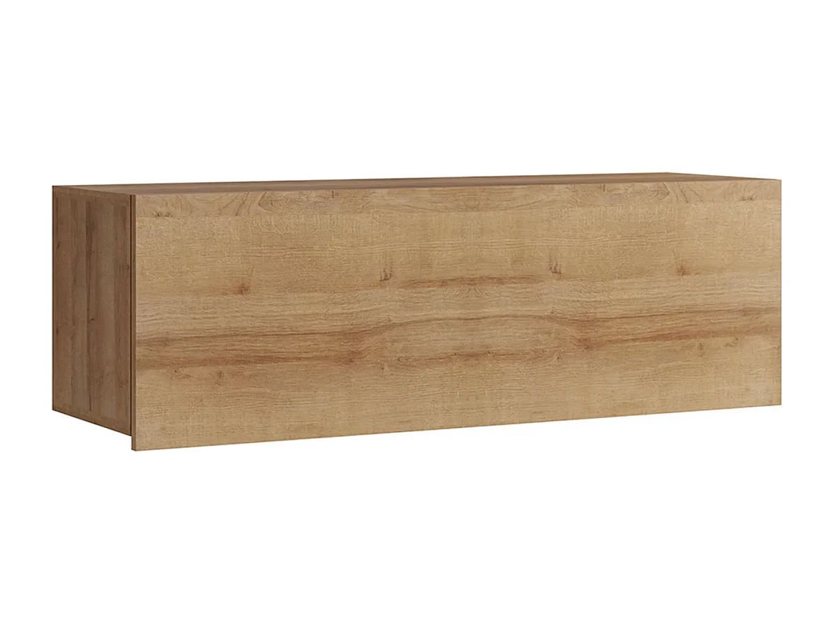 Petit Ensemble Mural Montreal VI - Chêne Doré - LED Bleu