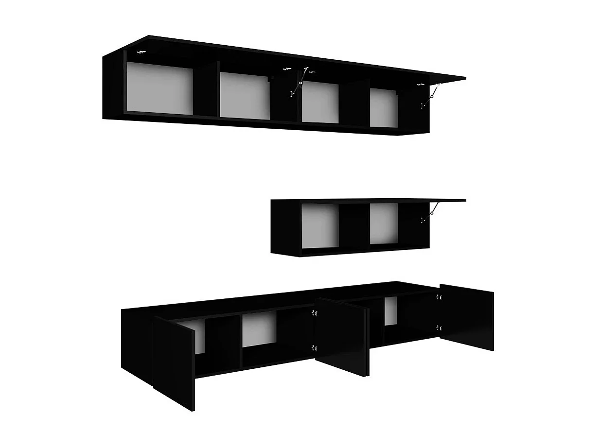 Ensemble Mural Montreal V - Noir & Blanc Brillant