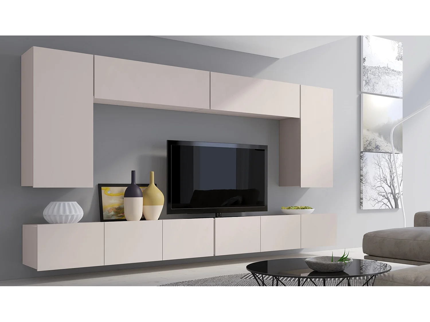 Ensemble Mural Montreal VII - Cachemire - Design Moderne