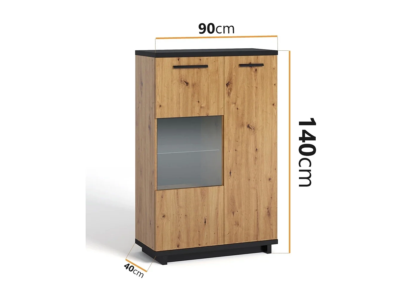 Woonkamer meubelset Zonda IV - Artisan Eiken / Antraciet