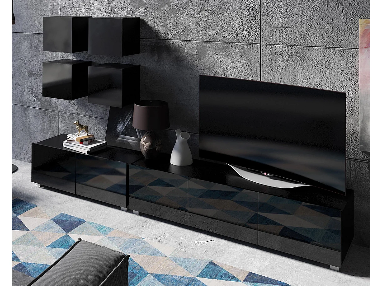 Ensemble Mural Montreal X - Noir Brillant - Design Chic