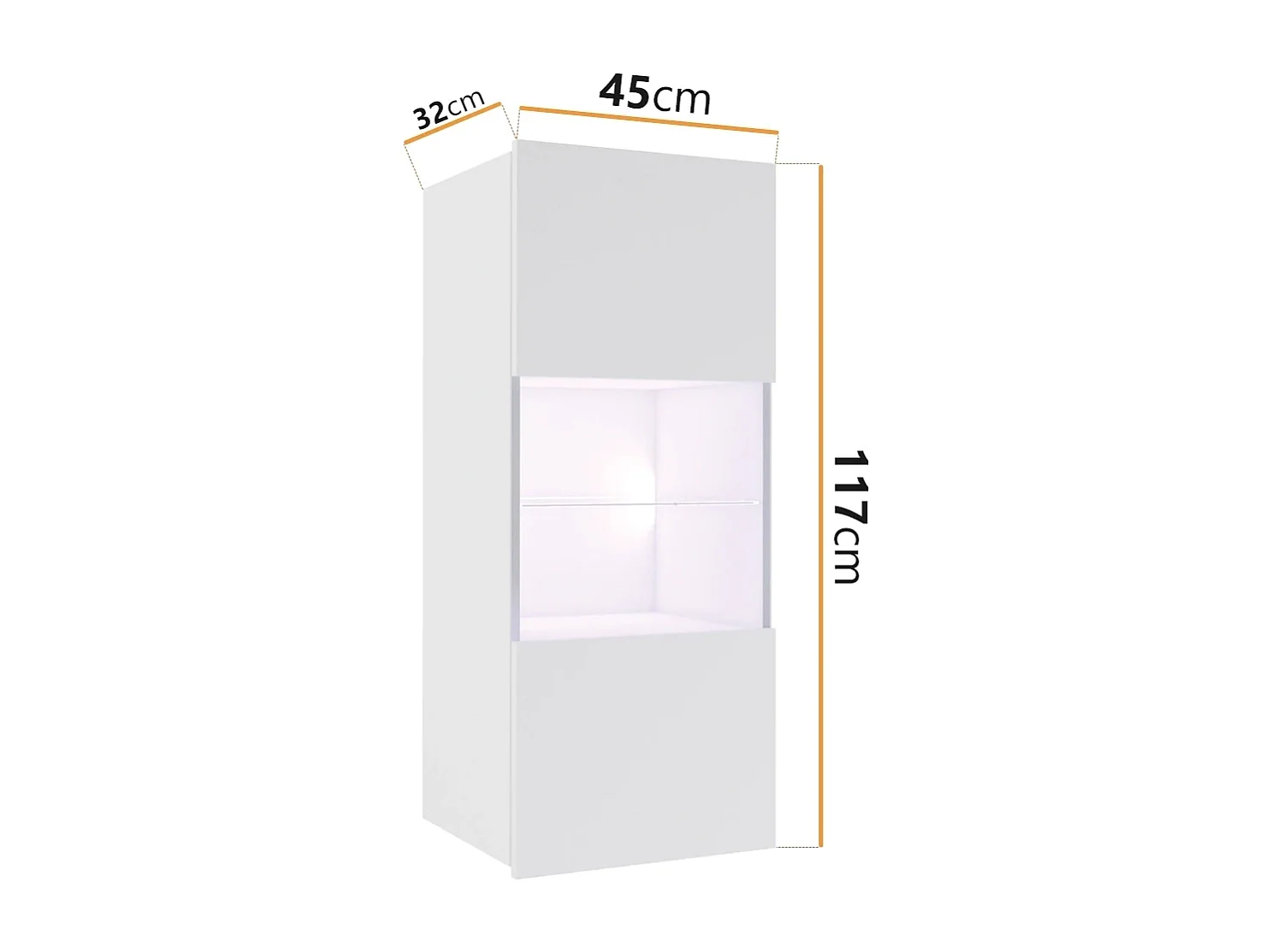 Ensemble Mural Montreal III - Blanc Brillant - Sans LED