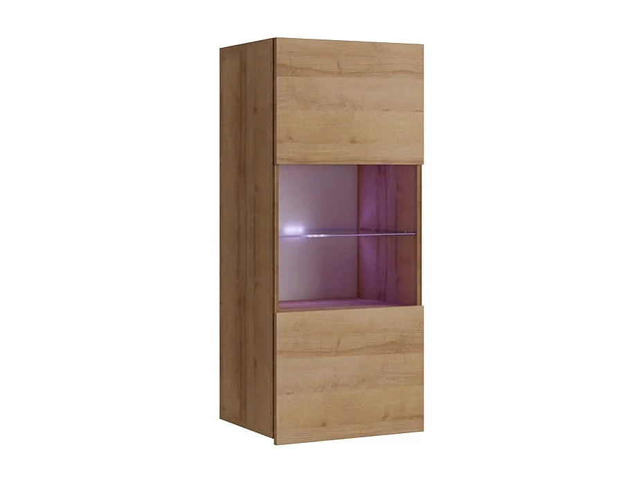 Ensemble Mural Montreal IV - Chêne Doré - LED Blanc