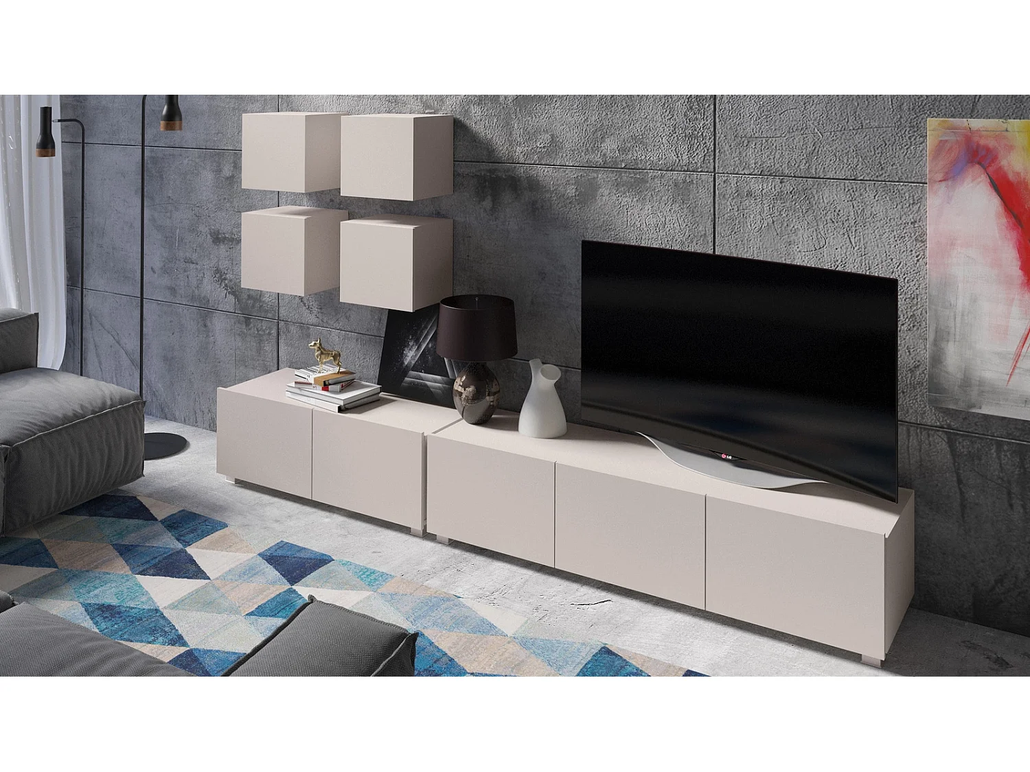 Ensemble Mural Montreal X - Cachemire - Design Géométrique