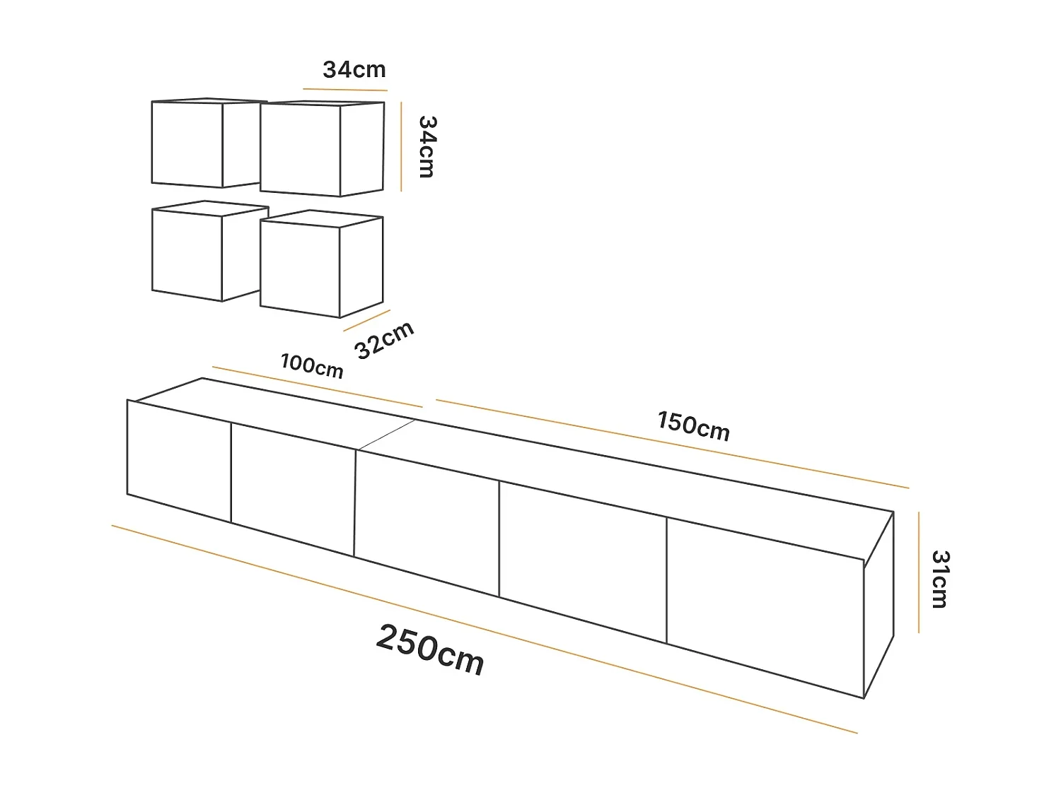 Ensemble Mural Montreal X - Cachemire - Design Géométrique