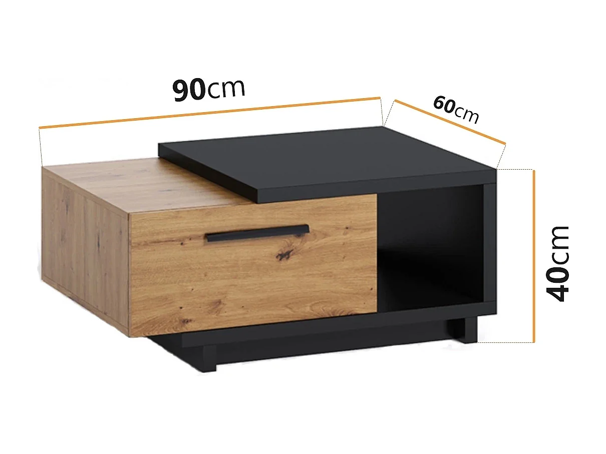 Woonkamer meubelset Zonda II - Artisan Eiken / Antraciet