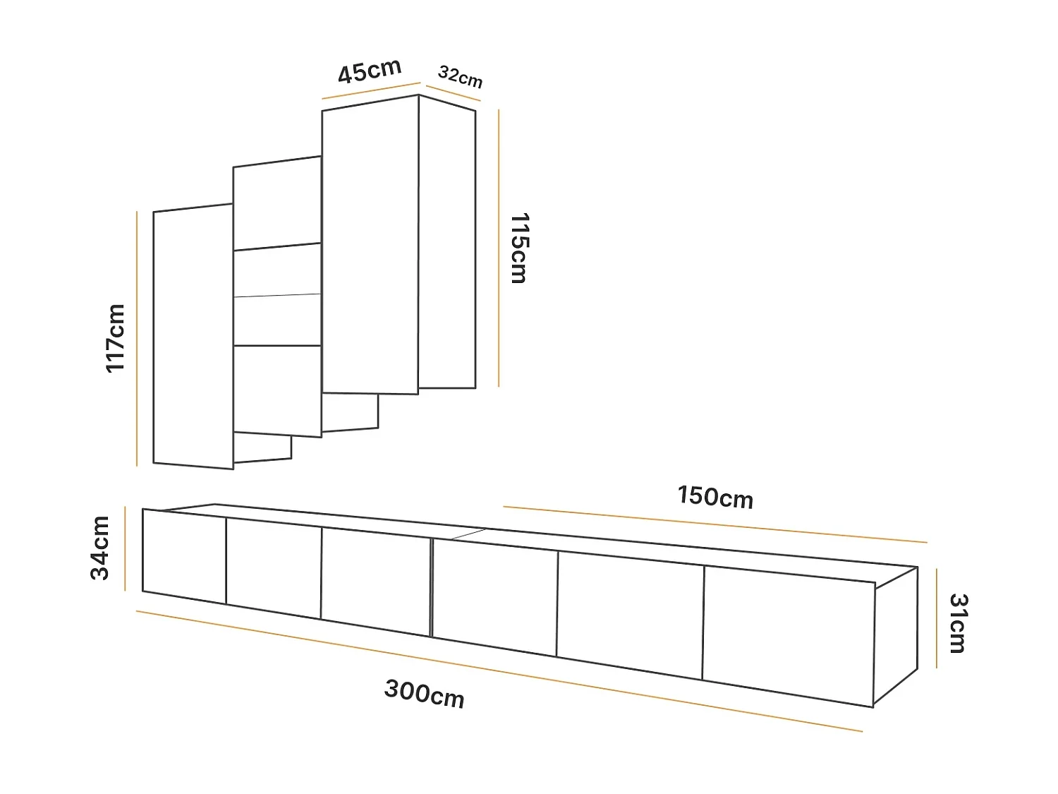 Ensemble Mural Montreal IX - Cachemire - LED Bleu