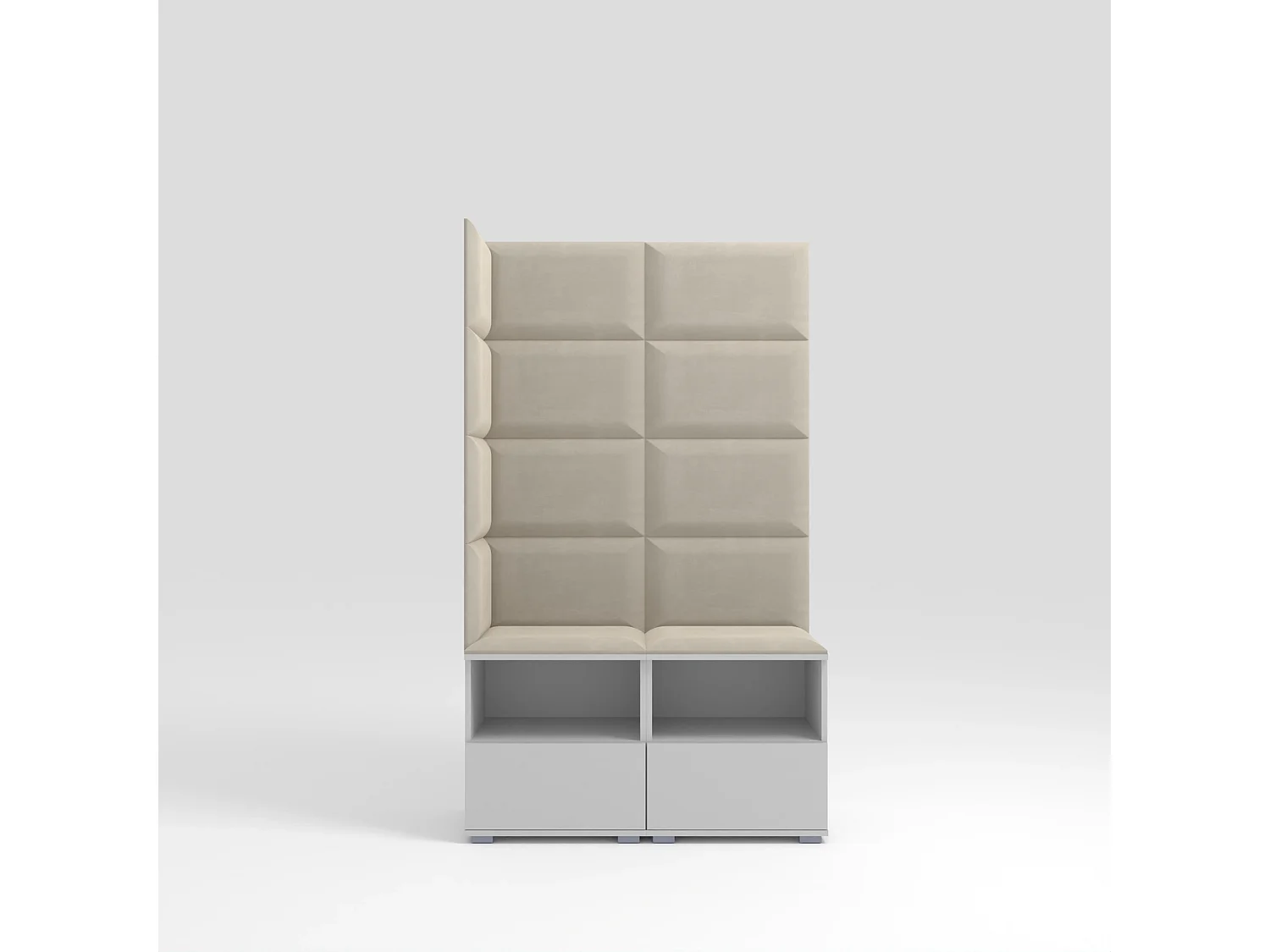 Halcombinatie Nela V - 100 cm - Mat Wit - Trinity 01 - Crème