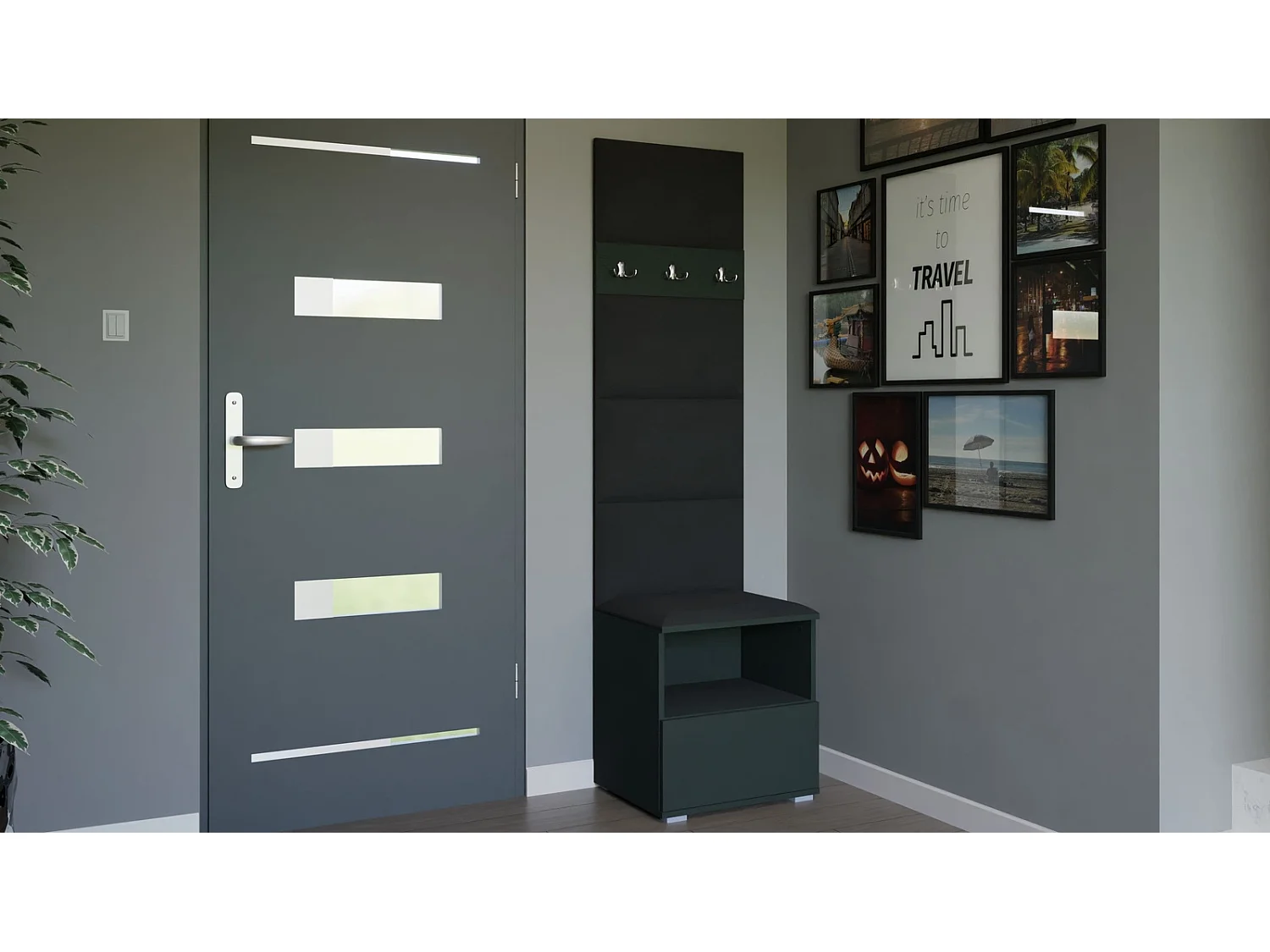 Halcombinatie Nela IV - 50 cm - Grafiet - Trinity 16 - Zwart