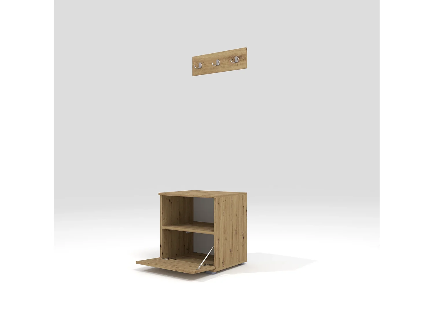 Halcombinatie Nela IV LUX - 50 cm - Artisan Eiken - Trinity 16 - Zwart