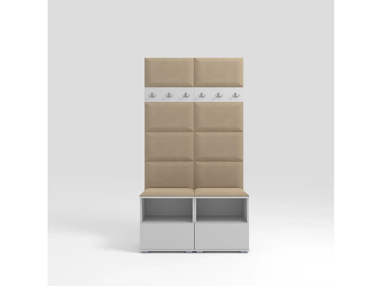 Halcombinatie Nela III - 100 cm - Mat Wit - Trinity 04 - Beige