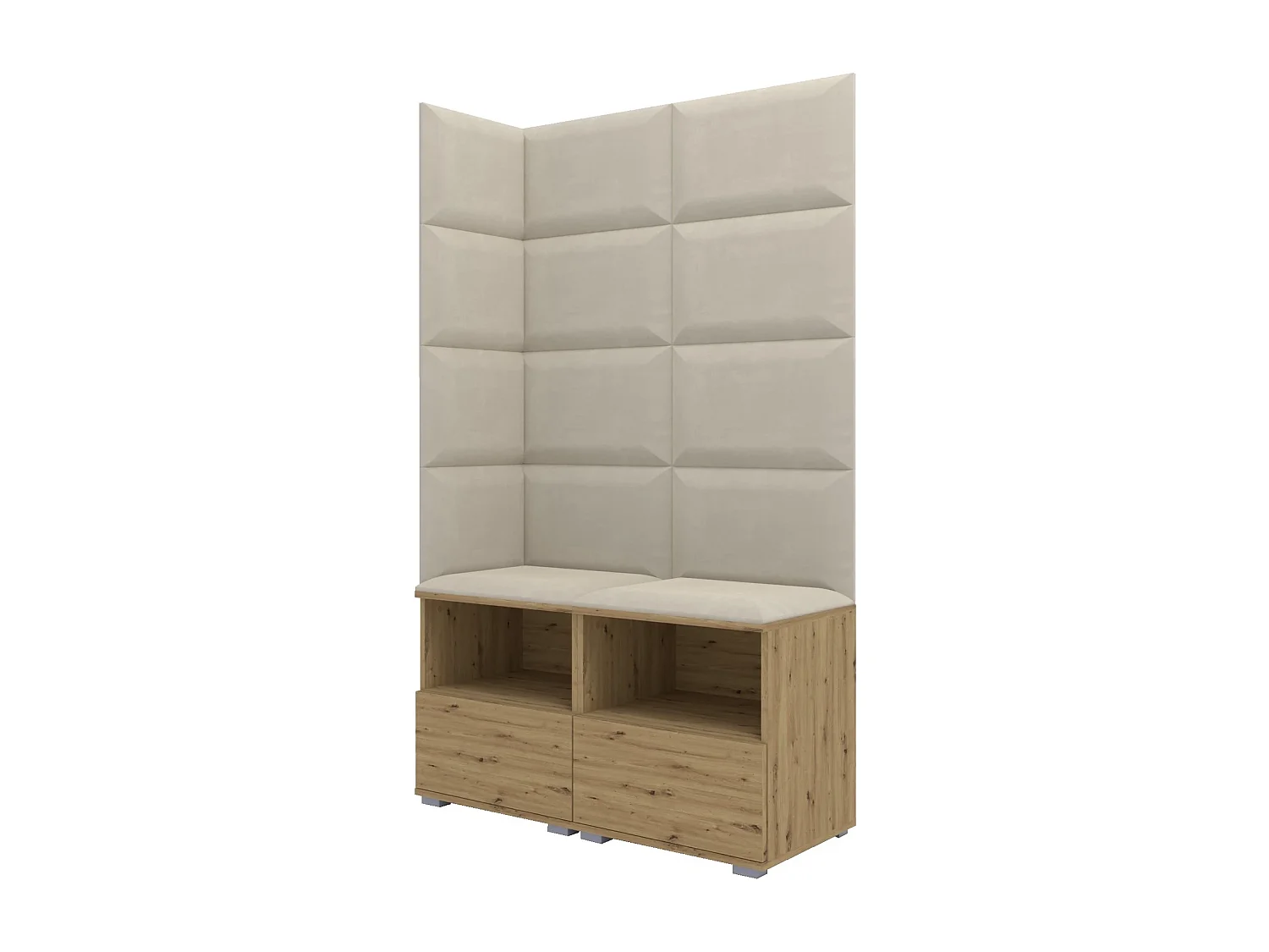Garderobe Nela V - 100 cm - Eiche Artisan - Trinity 01 - Creme