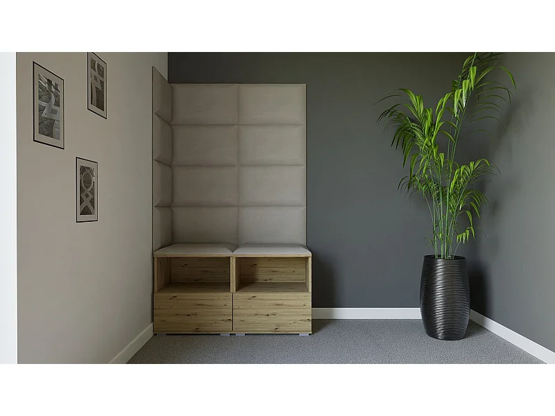 Garderobe Nela V - 100 cm - Eiche Artisan - Trinity 01 - Creme