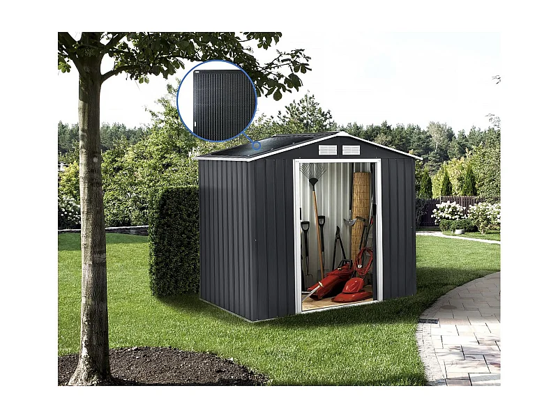 Metallgerätehaus - "Vegas" - 4.07 m² mit Sonnenkollektoren