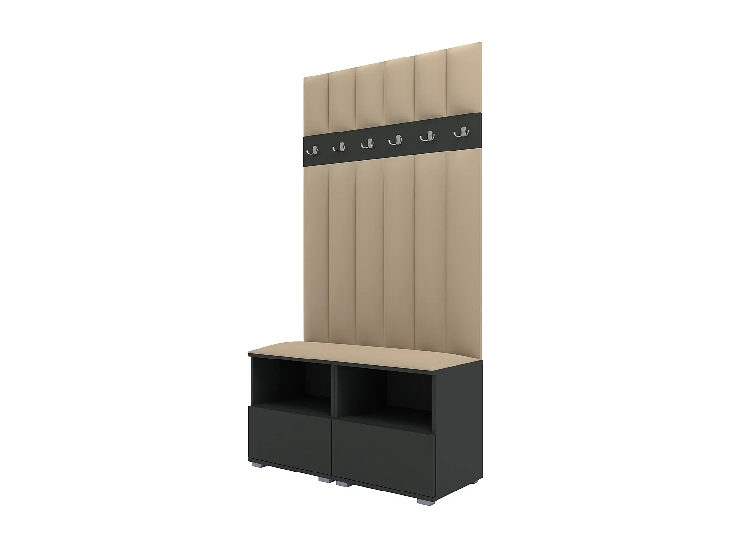 Vestiaire Nela III LUX - 100 cm - Graphite - Trinity 04 - Beige