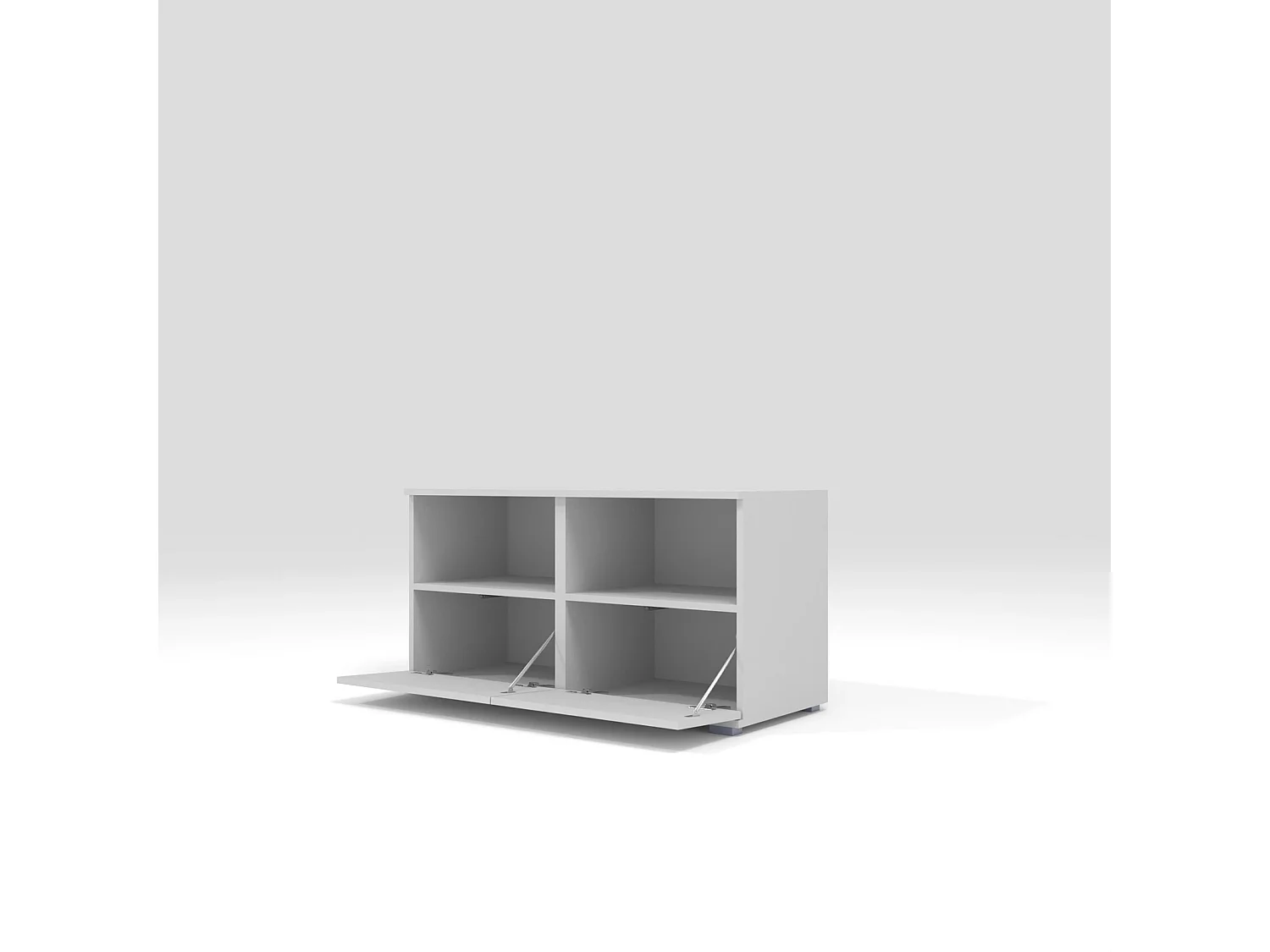 Garderobe Nela V - 100 cm - Matt Weiß - Trinity 15 - Dunkelgrau