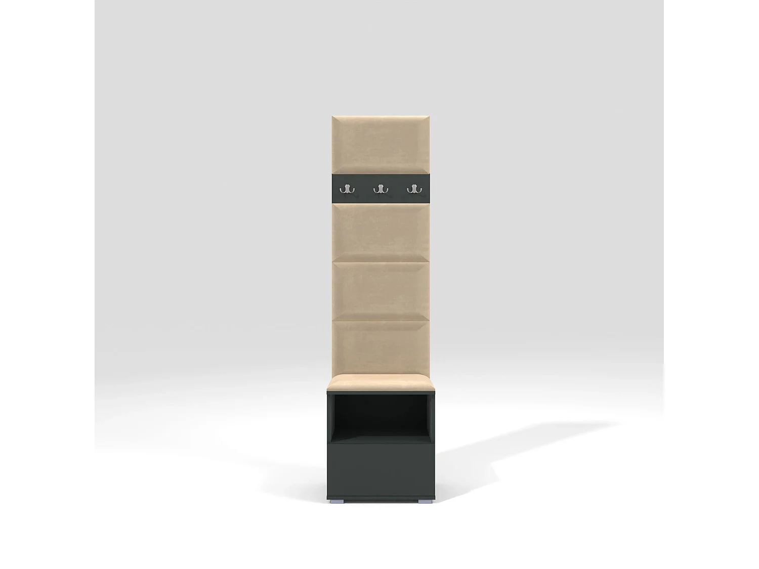 Garderobe Nela IV - 50 cm - Graphit - Trinity 04 - Beige