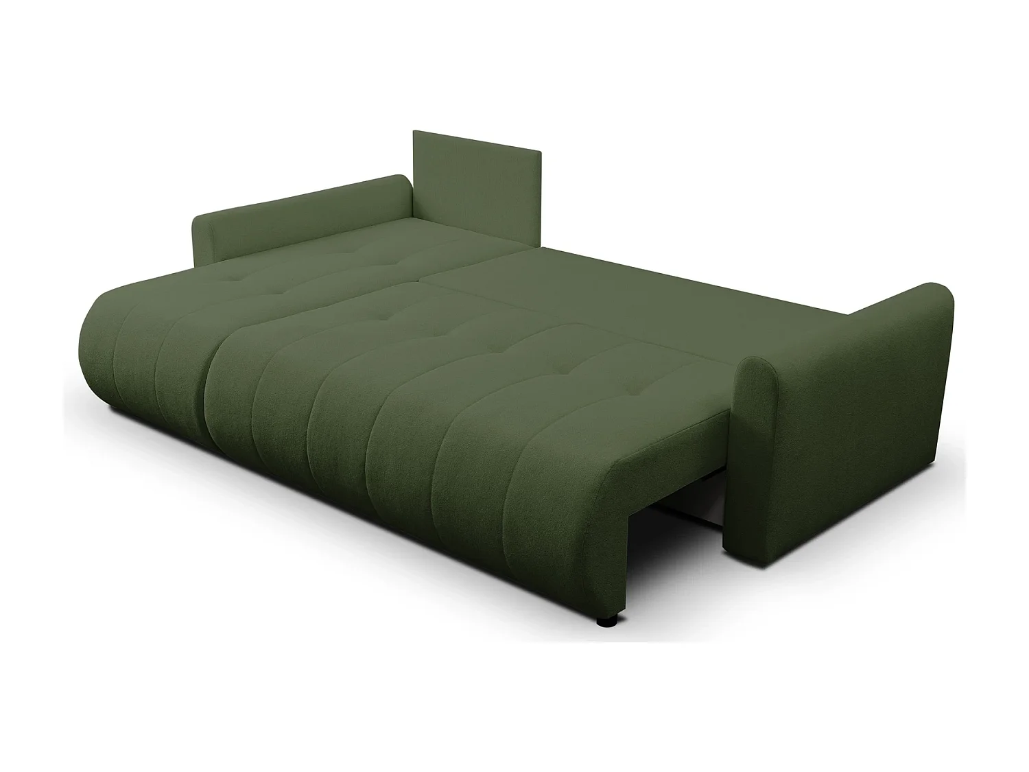 Ecksofa mit Schlaffunktion Primo - Webstoff Grün Gerra 50 - Bettkasten